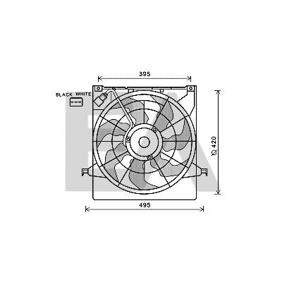 Ventilador, refrigeração do motor