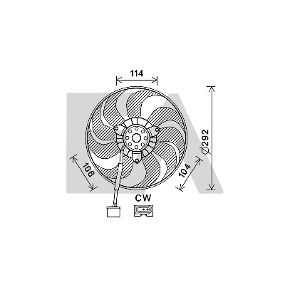 Ventilador, refrigeração do motor