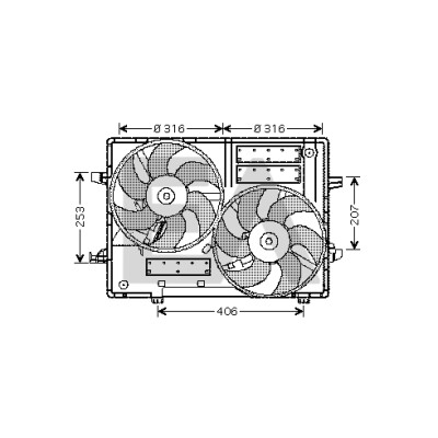 Ventilador, refrigeração do motor