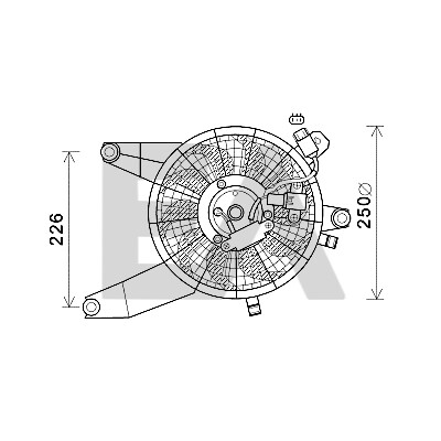 Ventilador, refrigeração do motor