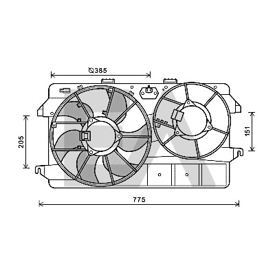 Ventilador, refrigeração do motor