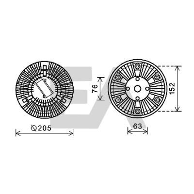Ventoinha do ventilador, refrigeração do motor