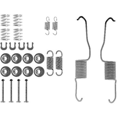 Kit de acessórios, sapatas de freio HELLA 8DZ 355 200-161
