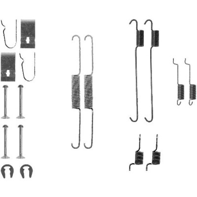 Kit de acessórios, sapatas de freio HELLA 8DZ 355 201-051