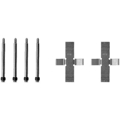 Kit de acessórios, pastilhas de freio HELLA 8DZ 355 202-161