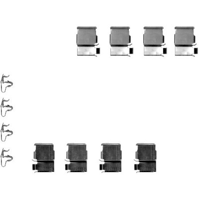 Kit de acessórios, pastilhas de freio HELLA 8DZ 355 202-371