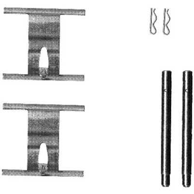 Kit de acessórios, pastilhas de freio HELLA 8DZ 355 203-191