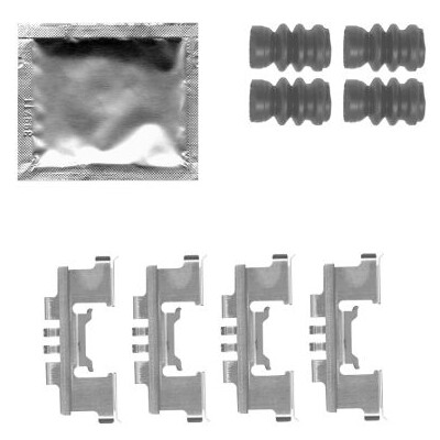 Kit de acessórios, pastilhas de freio HELLA 8DZ 355 204-791