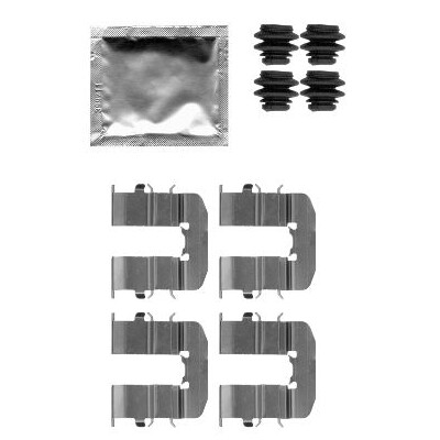 Kit de acessórios, pastilhas de freio HELLA 8DZ 355 204-801