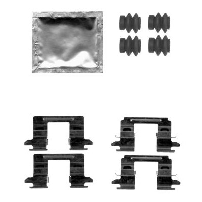 Kit de acessórios, pastilhas de freio HELLA 8DZ 355 205-201
