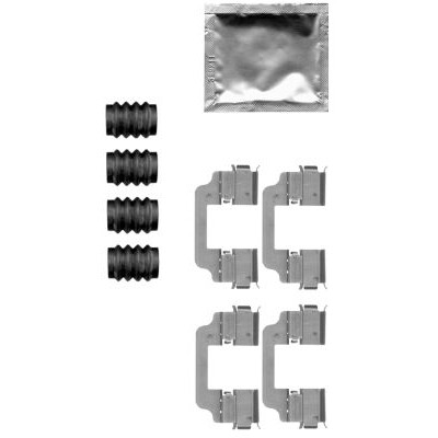 Kit de acessórios, pastilhas de freio HELLA 8DZ 355 205-321