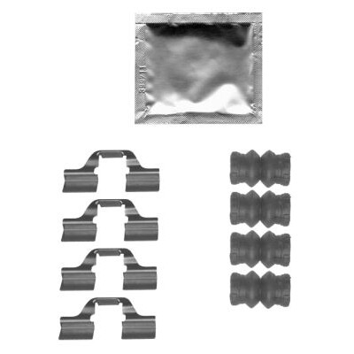 Kit de acessórios, pastilhas de freio HELLA 8DZ 355 205-361