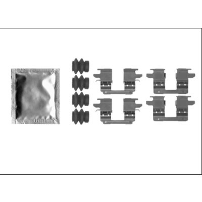 Kit de acessórios, pastilhas de freio HELLA 8DZ 355 205-531