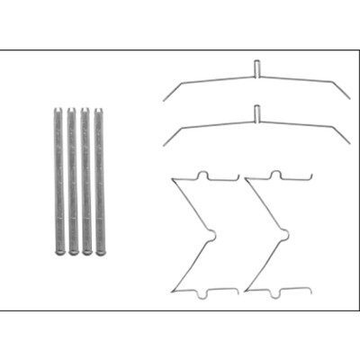 Kit de acessórios, pastilhas de freio HELLA 8DZ 355 205-641