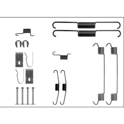 Kit de acessórios, sapatas de freio HELLA 8DZ 355 205-881