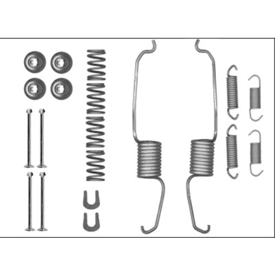 Kit de acessórios, sapatas de freio HELLA 8DZ 355 206-091