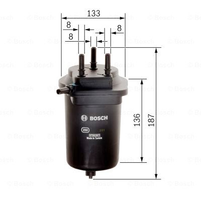 Filtro de combustível BOSCH F 026 402 091