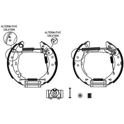 Jogo de sapatas de freio HELLA 8DB 355 004-431