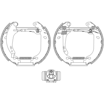 Jogo de sapatas de freio HELLA 8DB 355 004-531