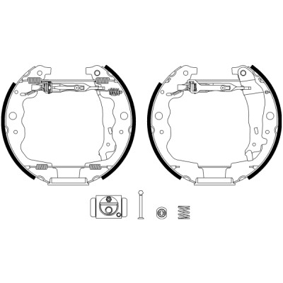 Jogo de sapatas de freio HELLA 8DB 355 022-871