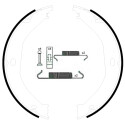 Jogo de sapatas de freio, freio de estacionamento HELLA 8DA 355 050-891