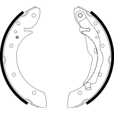 Jogo de sapatas de freio HELLA 8DB 355 001-241