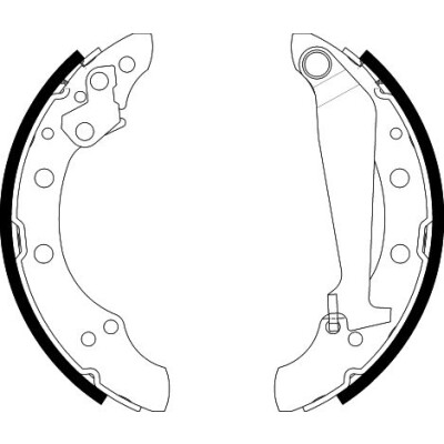 Jogo de sapatas de freio HELLA 8DB 355 001-311