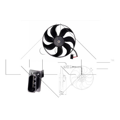Ventilador, refrigeração do motor NRF 47204