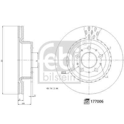 Disco de freio FEBI BILSTEIN 177006