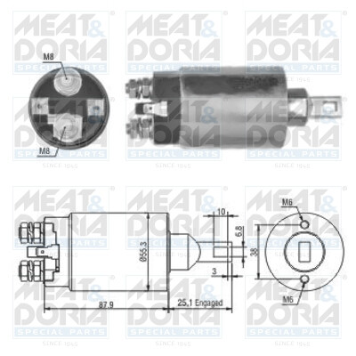 Interruptor electromagnético, motor de arranque