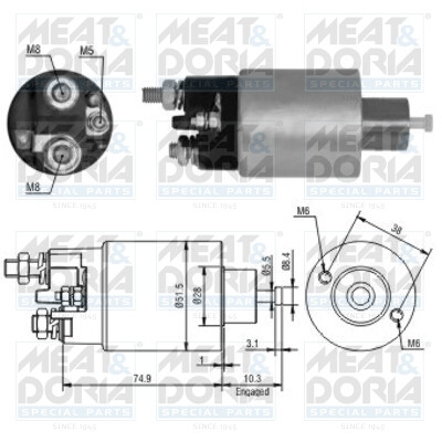 Interruptor electromagnético, motor de arranque