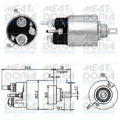 Interruptor electromagnético, motor de arranque