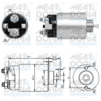 Interruptor electromagnético, motor de arranque