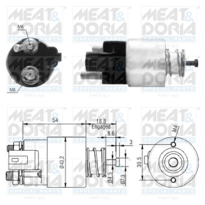 Interruptor electromagnético, motor de arranque
