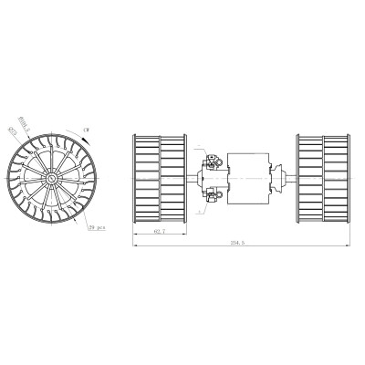 Ventilador de cabine NRF 34284