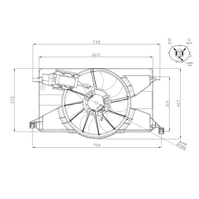 Ventilador, refrigeração do motor