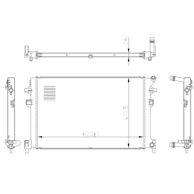 Radiador, refrigeração do motor NRF 50042