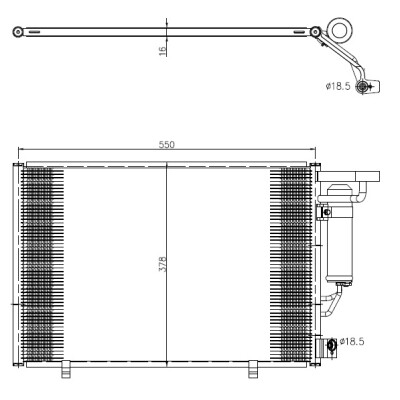 Condensador, ar condicionado NRF 350456