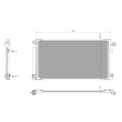 Condensador, ar condicionado NRF 350500