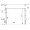 Radiador, refrigeração do motor NRF 550019
