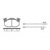 Conjunto de 4 pastilhas de freio ROADHOUSE 2144.14