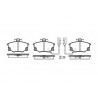 Conjunto de 4 pastilhas de freio ROADHOUSE 2146.22
