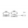 Conjunto de 4 pastilhas de freio ROADHOUSE 2205.02