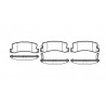 Conjunto de 4 pastilhas de freio ROADHOUSE 2214.22