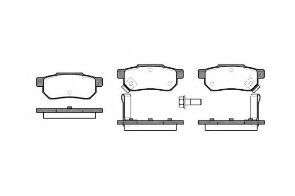 Conjunto de 4 pastilhas de freio ROADHOUSE 2233.02