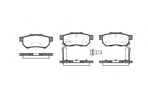 Conjunto de 4 pastilhas de freio ROADHOUSE 2233.52