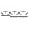 Conjunto de 4 pastilhas de freio ROADHOUSE 2248.02