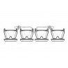 Conjunto de 4 pastilhas de freio ROADHOUSE 2896.02