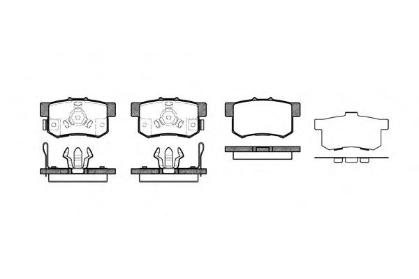 Conjunto de 4 pastilhas de freio ROADHOUSE 2325.04