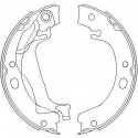 Jogo de maxilas de travão, travão de estacionamento